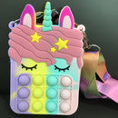 Big Size Fidget Toys Simple Dimple Rainbow Chess Board Push Bubble Toy Cute Bag Reliver Stress Toy Family Table Board Games