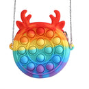 Big Size Fidget Toys Simple Dimple Rainbow Chess Board Push Bubble Toy Cute Bag Reliver Stress Toy Family Table Board Games