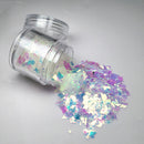 10g Holographic AB Nail Glitter Flakes Shell Sparkly Sequins Irregular Paillette DIY Gel Polish Manicure Nail Art Decorations