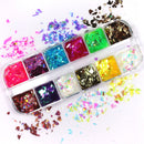 10g Holographic AB Nail Glitter Flakes Shell Sparkly Sequins Irregular Paillette DIY Gel Polish Manicure Nail Art Decorations