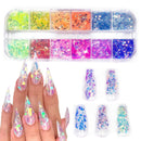 10g Holographic AB Nail Glitter Flakes Shell Sparkly Sequins Irregular Paillette DIY Gel Polish Manicure Nail Art Decorations