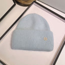 USPOP New Women's Hats Winter Thick Warm Knitted Hats Solid Color Letter M Soft Rabbit Hair Skullies Beanies