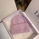 USPOP New Women's Hats Winter Thick Warm Knitted Hats Solid Color Letter M Soft Rabbit Hair Skullies Beanies
