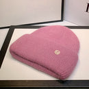 USPOP New Women's Hats Winter Thick Warm Knitted Hats Solid Color Letter M Soft Rabbit Hair Skullies Beanies