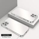 2021 Square Plating Transparent Soft Thin TPU Case For iPhone 12 11 Pro Max Mini XS MAX X XR 7 8 Plus SE2 Clear TPU Cover Coque