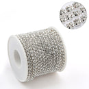 1Yard/Pack Glitter Crystal Rhinestones For Clothing Loose Flatback Sew On Rhinestone Chain AB Glass Rhinestones With Claw Z200