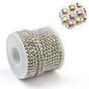 1Yard/Pack Glitter Crystal Rhinestones For Clothing Loose Flatback Sew On Rhinestone Chain AB Glass Rhinestones With Claw Z200