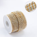 1Yard/Pack Glitter Crystal Rhinestones For Clothing Loose Flatback Sew On Rhinestone Chain AB Glass Rhinestones With Claw Z200