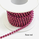 1Yard/Pack Glitter Crystal Rhinestones For Clothing Loose Flatback Sew On Rhinestone Chain AB Glass Rhinestones With Claw Z200
