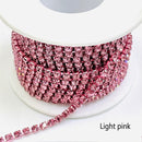 1Yard/Pack Glitter Crystal Rhinestones For Clothing Loose Flatback Sew On Rhinestone Chain AB Glass Rhinestones With Claw Z200