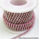 1Yard/Pack Glitter Crystal Rhinestones For Clothing Loose Flatback Sew On Rhinestone Chain AB Glass Rhinestones With Claw Z200