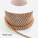 1Yard/Pack Glitter Crystal Rhinestones For Clothing Loose Flatback Sew On Rhinestone Chain AB Glass Rhinestones With Claw Z200
