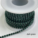 1Yard/Pack Glitter Crystal Rhinestones For Clothing Loose Flatback Sew On Rhinestone Chain AB Glass Rhinestones With Claw Z200