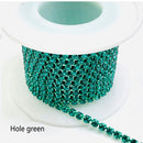 1Yard/Pack Glitter Crystal Rhinestones For Clothing Loose Flatback Sew On Rhinestone Chain AB Glass Rhinestones With Claw Z200