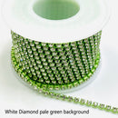 1Yard/Pack Glitter Crystal Rhinestones For Clothing Loose Flatback Sew On Rhinestone Chain AB Glass Rhinestones With Claw Z200