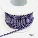 1Yard/Pack Glitter Crystal Rhinestones For Clothing Loose Flatback Sew On Rhinestone Chain AB Glass Rhinestones With Claw Z200