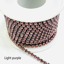 1Yard/Pack Glitter Crystal Rhinestones For Clothing Loose Flatback Sew On Rhinestone Chain AB Glass Rhinestones With Claw Z200