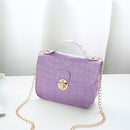 2020 Fashion Women Small Crossbody Bag Classic Crocodile Pattern Shoulder Handbags Lightweight Chain Strap Messenger Purse