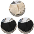 3Pcs Women's Underwear Cotton Seamless Stripes Panties Soild Color Skin- friendly Lingerie Woman Panty Low Waist M-XL Plus Size