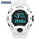 Watches Men Digital Watch White SMAEL Sport Watch 50M Waterproof Auto Date relogio masculino Digital Military Watches Mens Sport