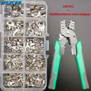 320pcs Boxed,Crimp Terminal+Pliers,Cold Pressed Terminal,U Shaped O Shaped ,Wire Connector 0.5-4mm Square Terminal Eletrico