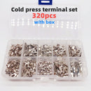 320pcs Boxed,Crimp Terminal+Pliers,Cold Pressed Terminal,U Shaped O Shaped ,Wire Connector 0.5-4mm Square Terminal Eletrico