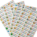 69pcs Dinosaur Pattern Custom Name Sticker Multicolor Waterproof Personal Label Children'sScrapbook SchoolStationery Set Stick