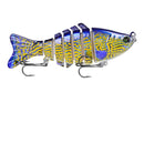 1pcs/Winter fishing gear Bionic Multi-section Swim hard bait10cm/15.5g Artificial Wobbler Rotating Trolling pike carp crank lure