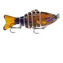 1pcs/Winter fishing gear Bionic Multi-section Swim hard bait10cm/15.5g Artificial Wobbler Rotating Trolling pike carp crank lure