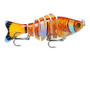 1pcs/Winter fishing gear Bionic Multi-section Swim hard bait10cm/15.5g Artificial Wobbler Rotating Trolling pike carp crank lure