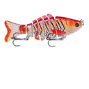 1pcs/Winter fishing gear Bionic Multi-section Swim hard bait10cm/15.5g Artificial Wobbler Rotating Trolling pike carp crank lure