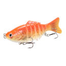 1pcs/Winter fishing gear Bionic Multi-section Swim hard bait10cm/15.5g Artificial Wobbler Rotating Trolling pike carp crank lure