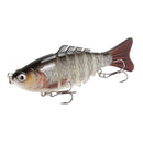 1pcs/Winter fishing gear Bionic Multi-section Swim hard bait10cm/15.5g Artificial Wobbler Rotating Trolling pike carp crank lure