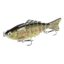 1pcs/Winter fishing gear Bionic Multi-section Swim hard bait10cm/15.5g Artificial Wobbler Rotating Trolling pike carp crank lure