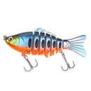 1pcs/Winter fishing gear Bionic Multi-section Swim hard bait10cm/15.5g Artificial Wobbler Rotating Trolling pike carp crank lure