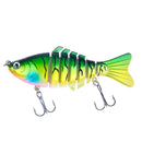 1pcs/Winter fishing gear Bionic Multi-section Swim hard bait10cm/15.5g Artificial Wobbler Rotating Trolling pike carp crank lure