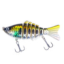 1pcs/Winter fishing gear Bionic Multi-section Swim hard bait10cm/15.5g Artificial Wobbler Rotating Trolling pike carp crank lure