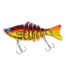 1pcs/Winter fishing gear Bionic Multi-section Swim hard bait10cm/15.5g Artificial Wobbler Rotating Trolling pike carp crank lure