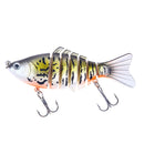 1pcs/Winter fishing gear Bionic Multi-section Swim hard bait10cm/15.5g Artificial Wobbler Rotating Trolling pike carp crank lure