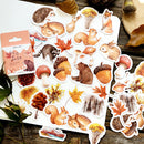 Mohamm Box Journal Japanese Paper Fall Squirrel Stationary Small Travel Diary Stickers Scrapbooking Flakes