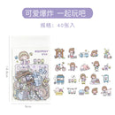 PET Cute Waterproof Kawaii Girls Sticker Journal Scrapbooking Albumn Supplies