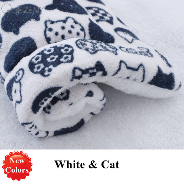 Pet Sleeping Mat Warm Dog Bed Soft Fleece Pet Blanket Cat Litter Puppy Sleep Mat Lovely Mattress Cushion for Small Large Dogs