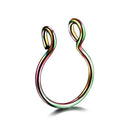 U Shaped Fake Septum Nose Hoop Rings Stainless Steel Faux Lip Ear Non Piercing Clip On Nose Hoop Rings Body Piercing