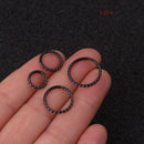1PC 6mm to 12mm 16g Stainless Steel Hinged Segment Clicker Ring Nose Septum Piercing Helix Cartilage Daith Twist Hoop