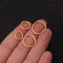 1PC 6mm to 12mm 16g Stainless Steel Hinged Segment Clicker Ring Nose Septum Piercing Helix Cartilage Daith Twist Hoop