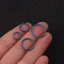 1PC 6mm to 12mm 16g Stainless Steel Hinged Segment Clicker Ring Nose Septum Piercing Helix Cartilage Daith Twist Hoop