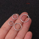 1PC 6mm to 12mm 16g Stainless Steel Hinged Segment Clicker Ring Nose Septum Piercing Helix Cartilage Daith Twist Hoop