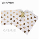 25/50/100pc Bio-degradable treat candy bag Party Favor Paper Bags Chevron Polka Dot Stripe Print Paper craft Bakery Bag