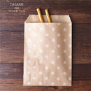 25/50/100pc Bio-degradable treat candy bag Party Favor Paper Bags Chevron Polka Dot Stripe Print Paper craft Bakery Bag