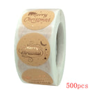 Merry Christmas Stickers Gold Stamping Christmas Label For Child Gift Decor Shop Product Packaging Stickers Label 50-500pcs